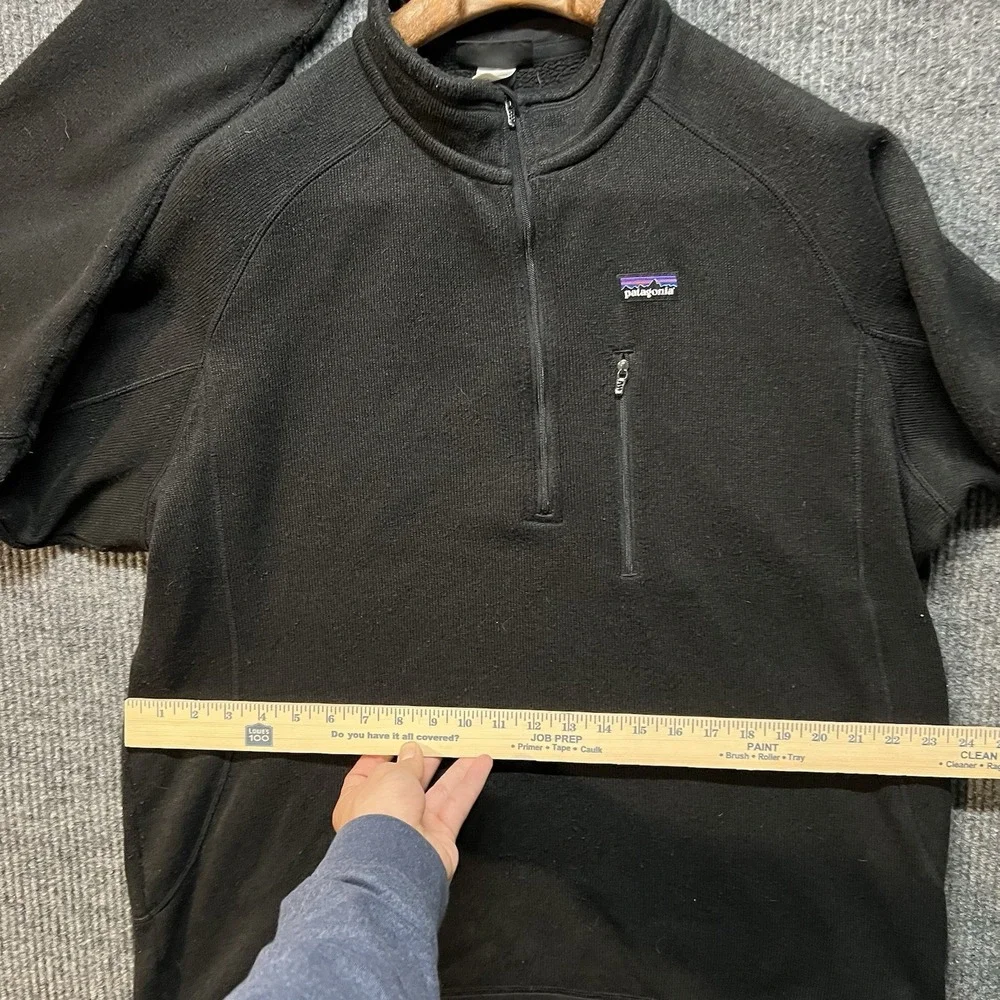 Patagonia Men's Better Sweater Quarter Zip Jacket Size‎ Medium Black Sty25521